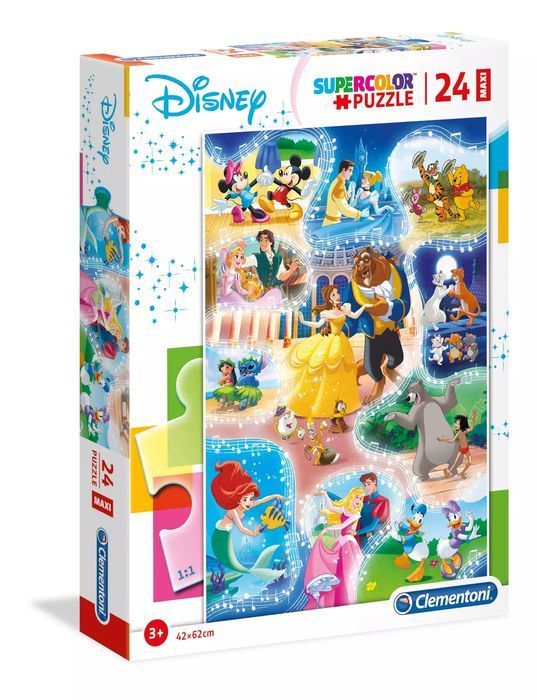 Puzzle Maxi 24 Elementy. Supercolor. Roztańczony Disney