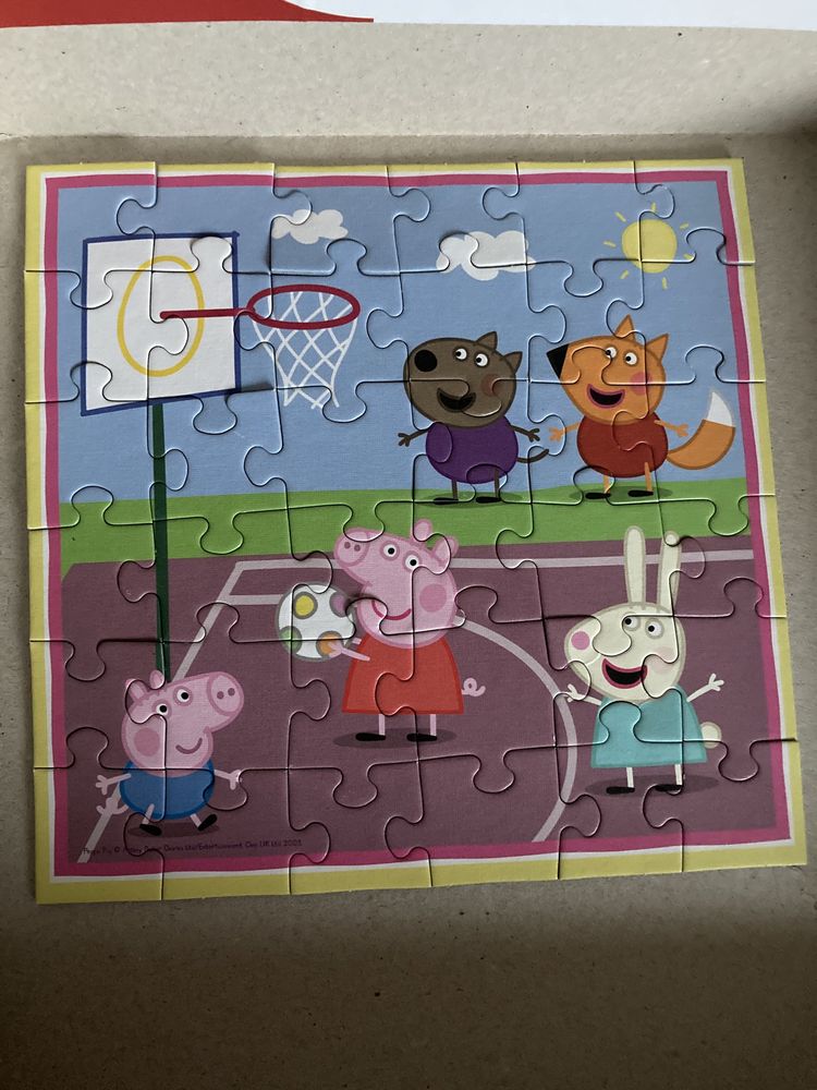 Zestaw Puzzle Świnka Peppa 3w1 dla dzieci 3+