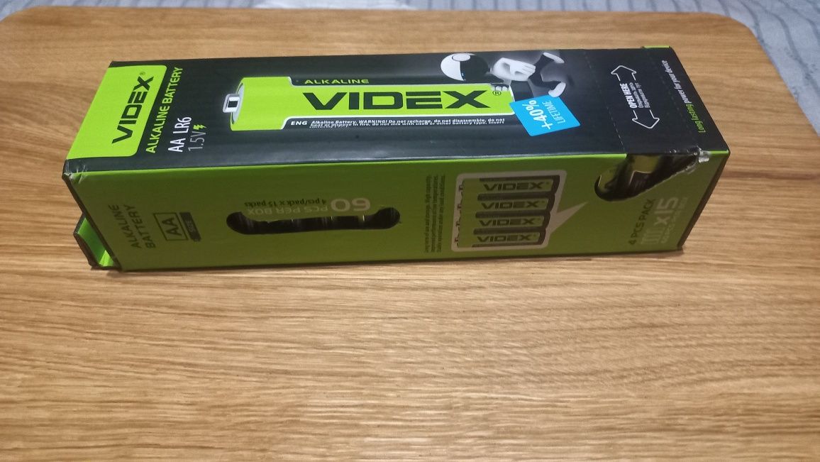 Батарейки Videx,тип АА ,1.5 V