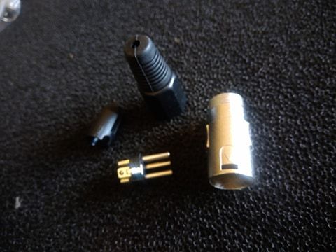 Ficha XLR Macho 3 Pin Pinos para cabo Audio ou DMX