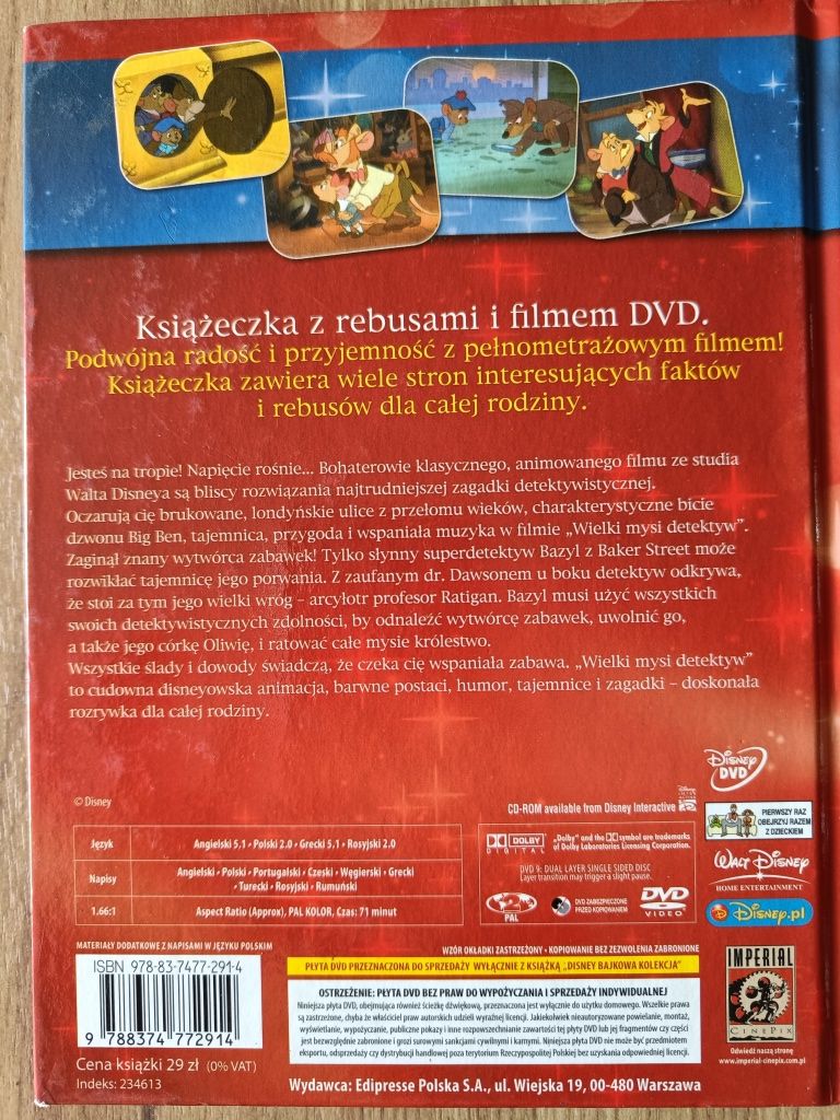 Wielki Musi Detektyw, Bajkowa Kolekcja nr 16, książka, rebusy, DVD