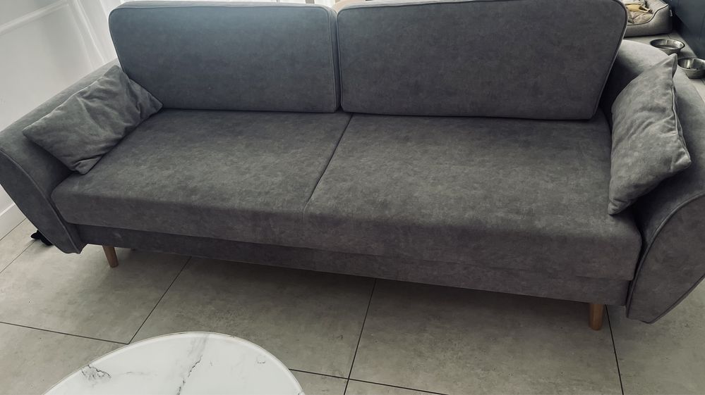 Sofa rozkładana szara