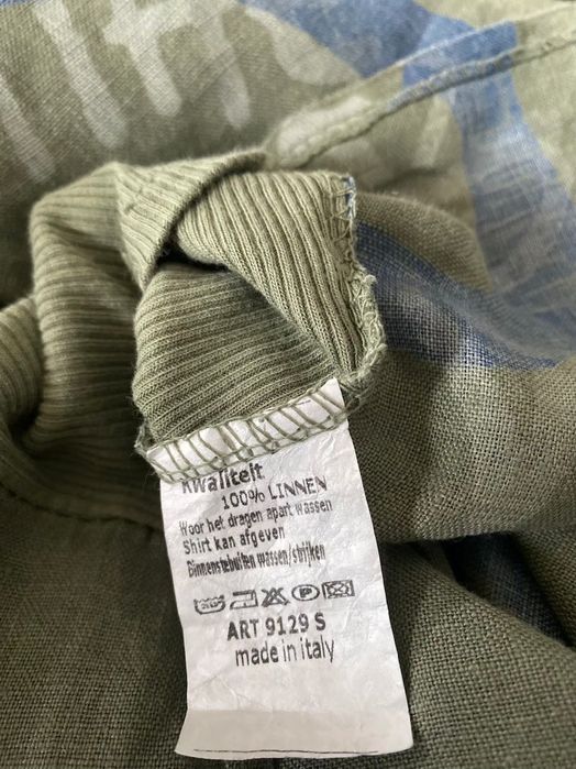 Włoska Letnia lniana bluzka top 100 % len cyfry 40 42 L XL