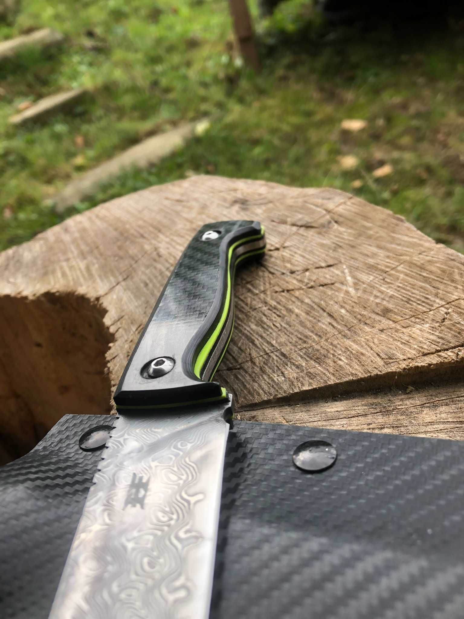 Nóż Custom Knife Damast&Carbon