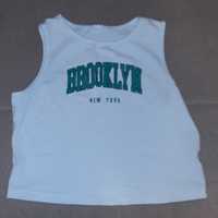Bluzka na ramiaczkach sportowa shein Brooklyn biała