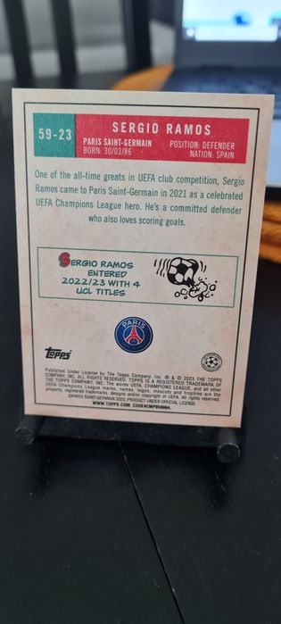 Sergio Ramos Topps UEFA Club Competition 2023 59 inset card