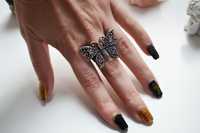 Роскошное кольцо бабочка с кристаллами gucci размер 18