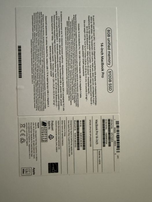 Macbook pro 14 stan bardzo dobry!