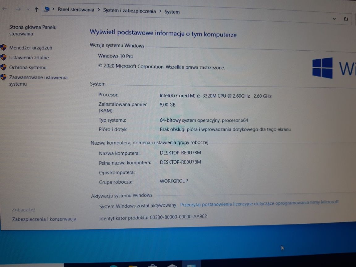 Dell Latitude E6530 Core I5 HDD 250GB/8GBDDR3/