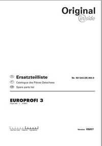 Katalog części Pottinger EUROPROFI 3