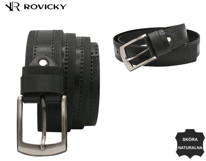 męski pasek ze skóry naturalnej - rovicky 100
