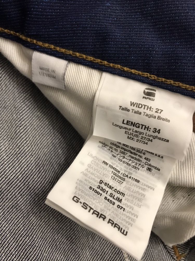 G-Star Raw W27 L34 Slim nowe spodnie jeans metki oryginalne