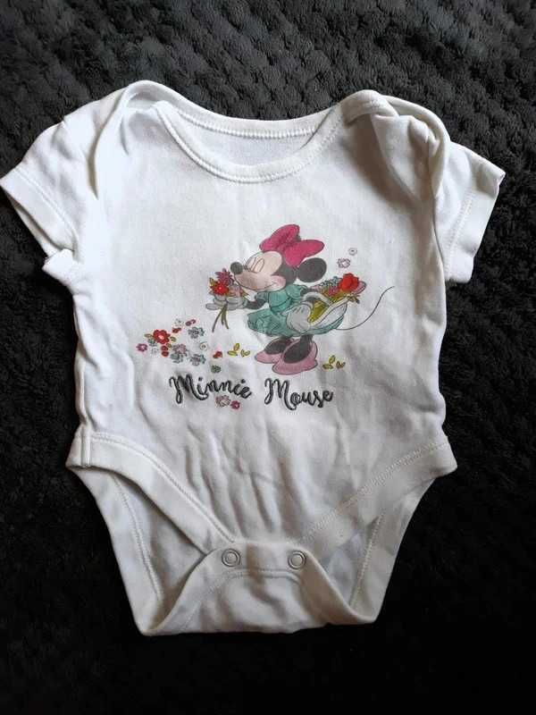 Zestaw 2x body, pajacyk, opaska Myszka Minnie Primark Cool Club 56