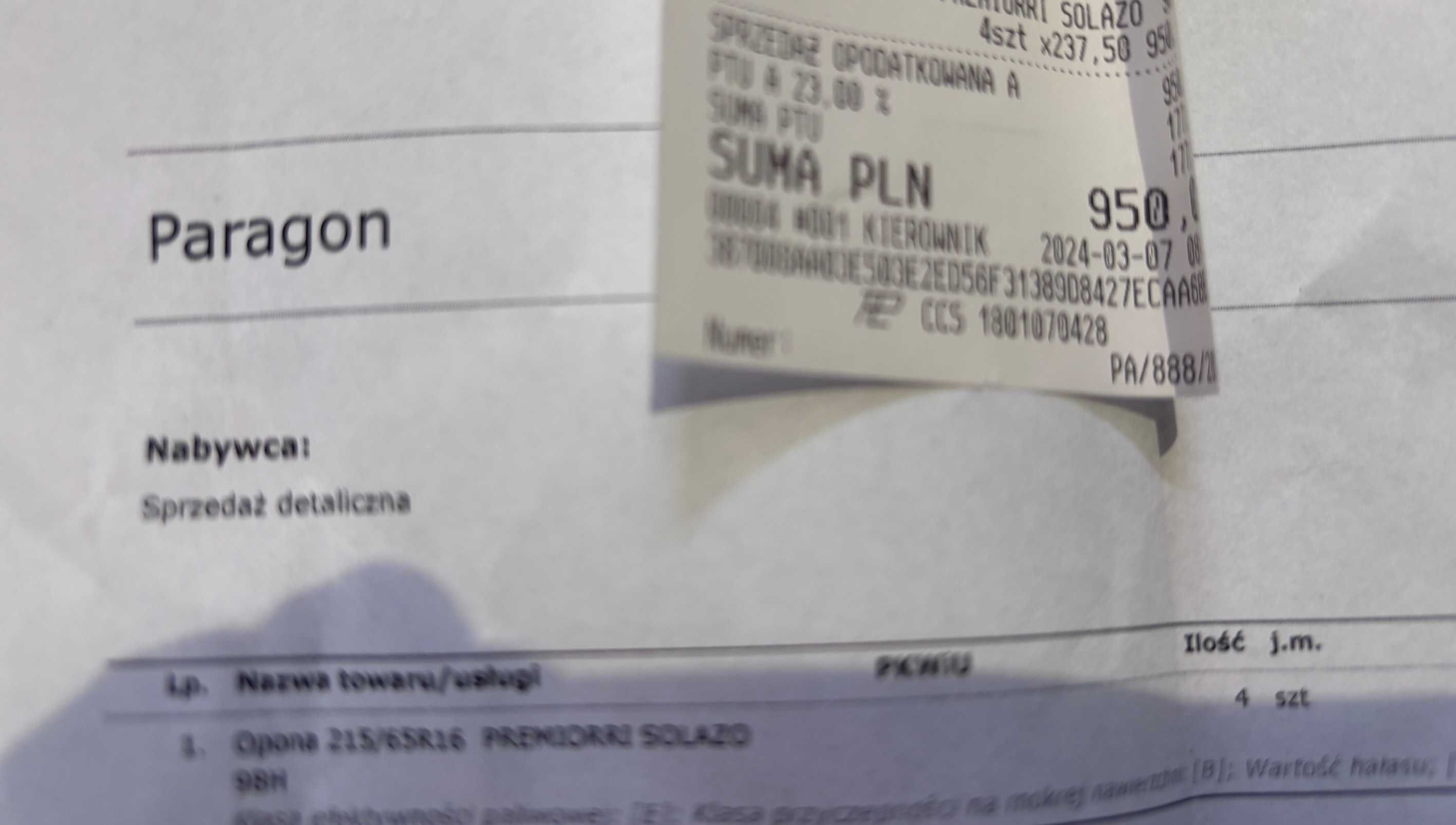 Komplet 4 nowych opon Premiorri 215/65R16 letnie