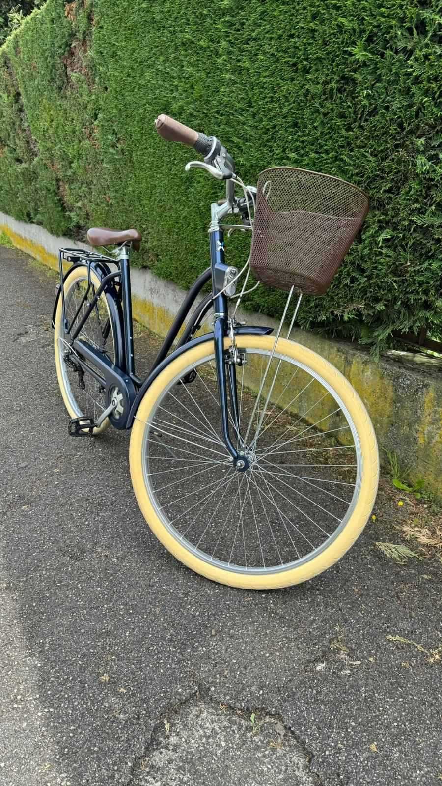 Міський велосипед Btwin Elops 520 з низькою рамою - Синій