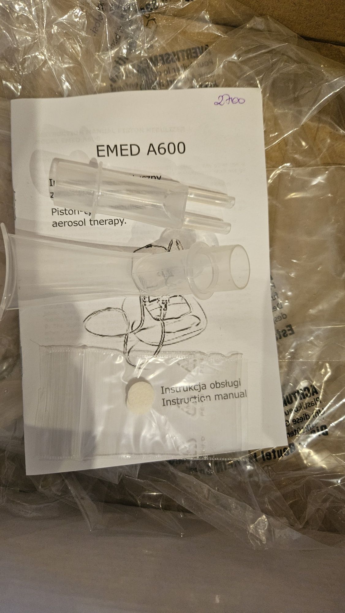 Inhalator pneumatyczno-tłokowy EMED A600