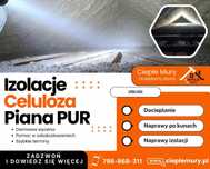 Ocieplanie celulozą, Ocieplanie pianką PUR, naprawa dachów po kunach