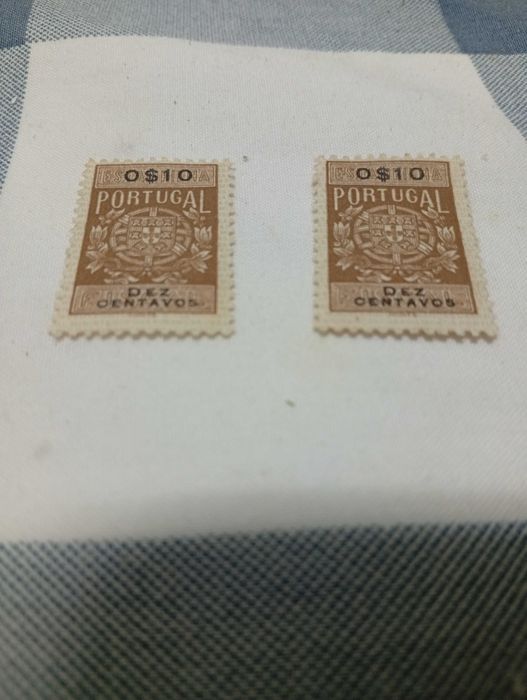 Selo de 10 cêntimos antigo