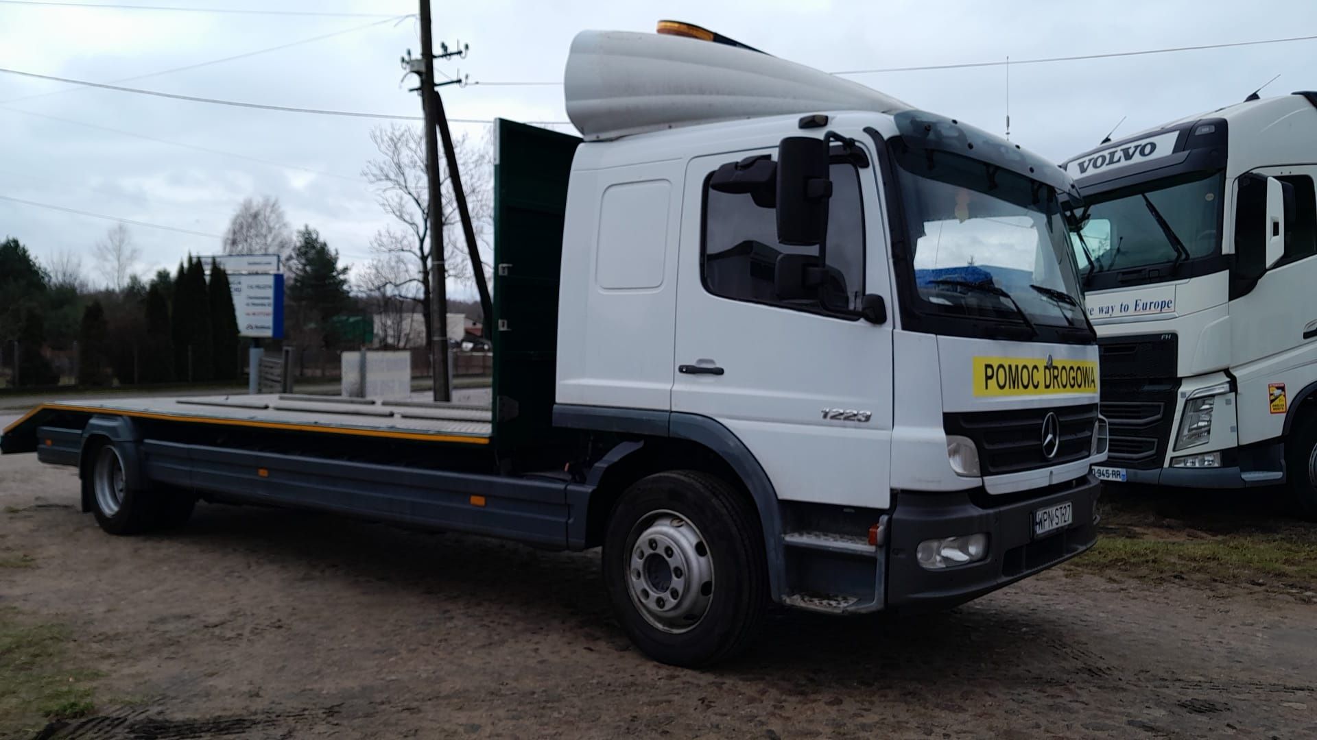 Mercedes Atego 1223 autolaweta pomoc drogowa,  samochód specjalny