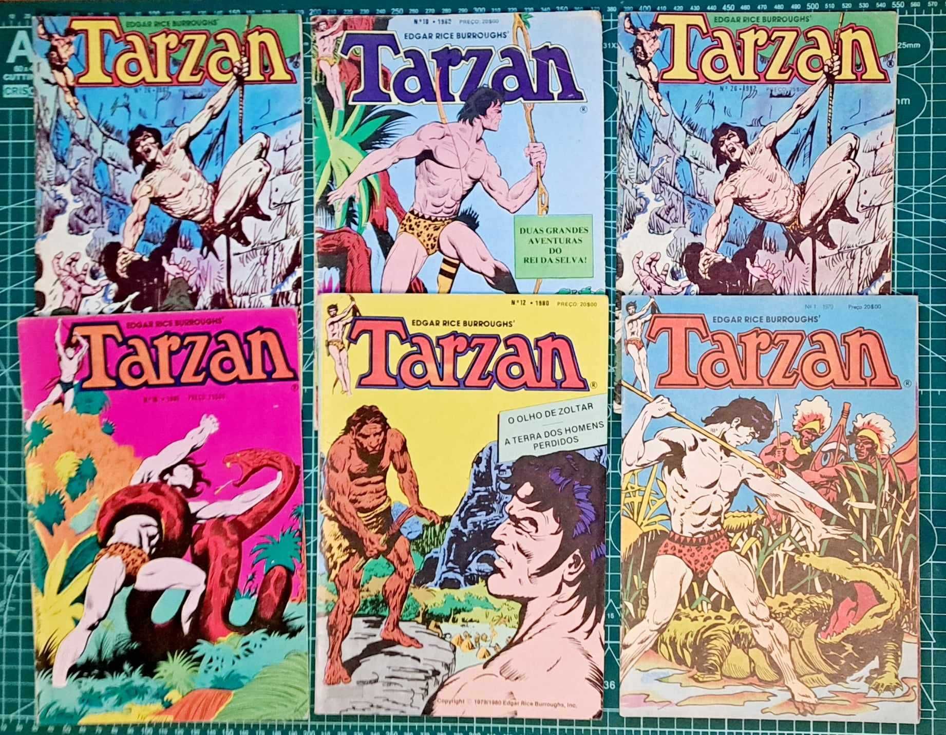 Lote de livros de Tarzan a cores