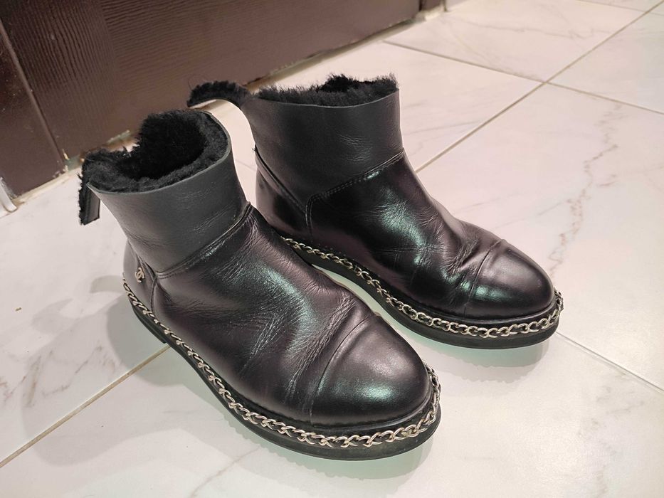 Ботинки зимние Шанель Chanel 39 размер, 24.5 см по стельке