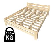Łóżko 180x200 drewniane stelaż MAX MOCNE 140kg+ Potrójne wzmocnienie