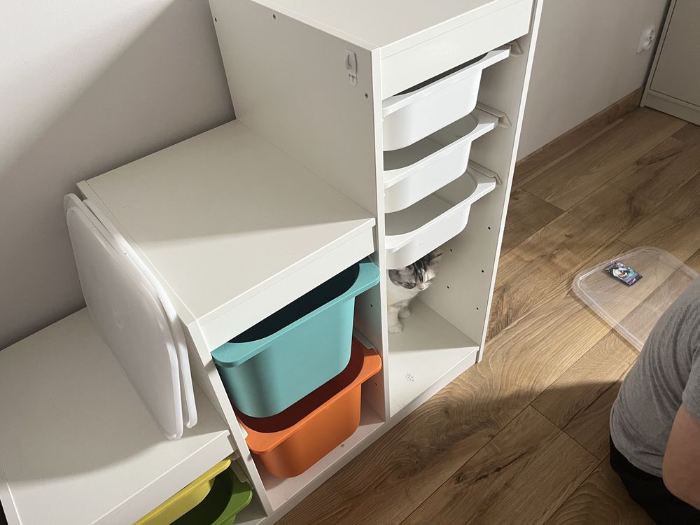 IKEA TROFAST z pojemnikami i 3 pokrywki