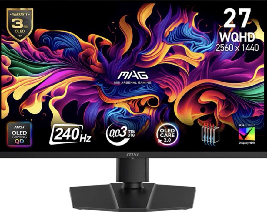 Монитор 26.5" MSI MAG 273QP QD-OLED X24