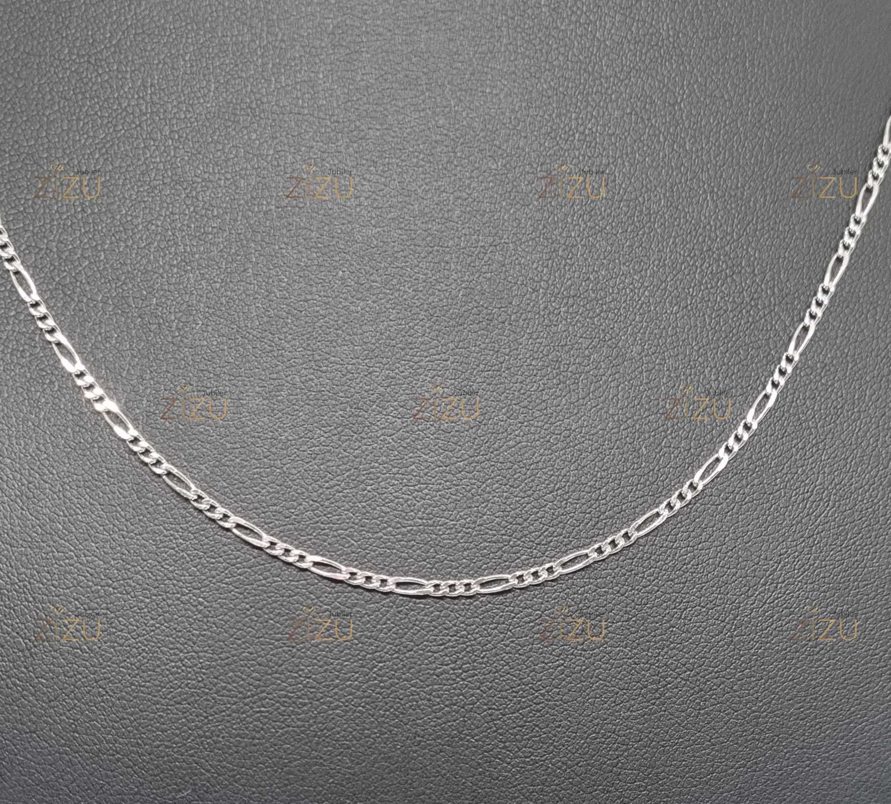 srebrny łańcuszek splot figaro 50 cm