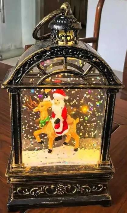 Новорічний музичний нічник Санта/Санта на олені/Сніговик та ялинк