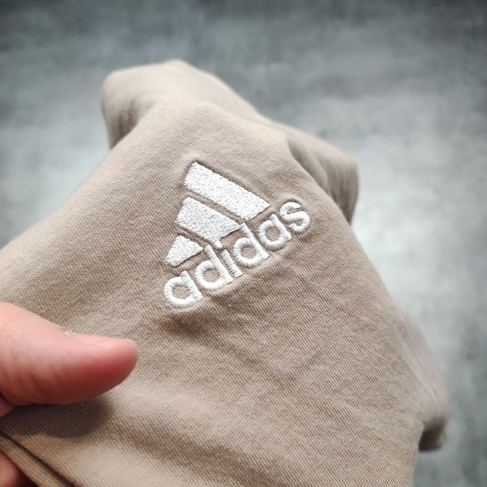MĘSKA Koszulka Bawełna PREMIUM Codzienna Haft Logo Adidas Casualowa