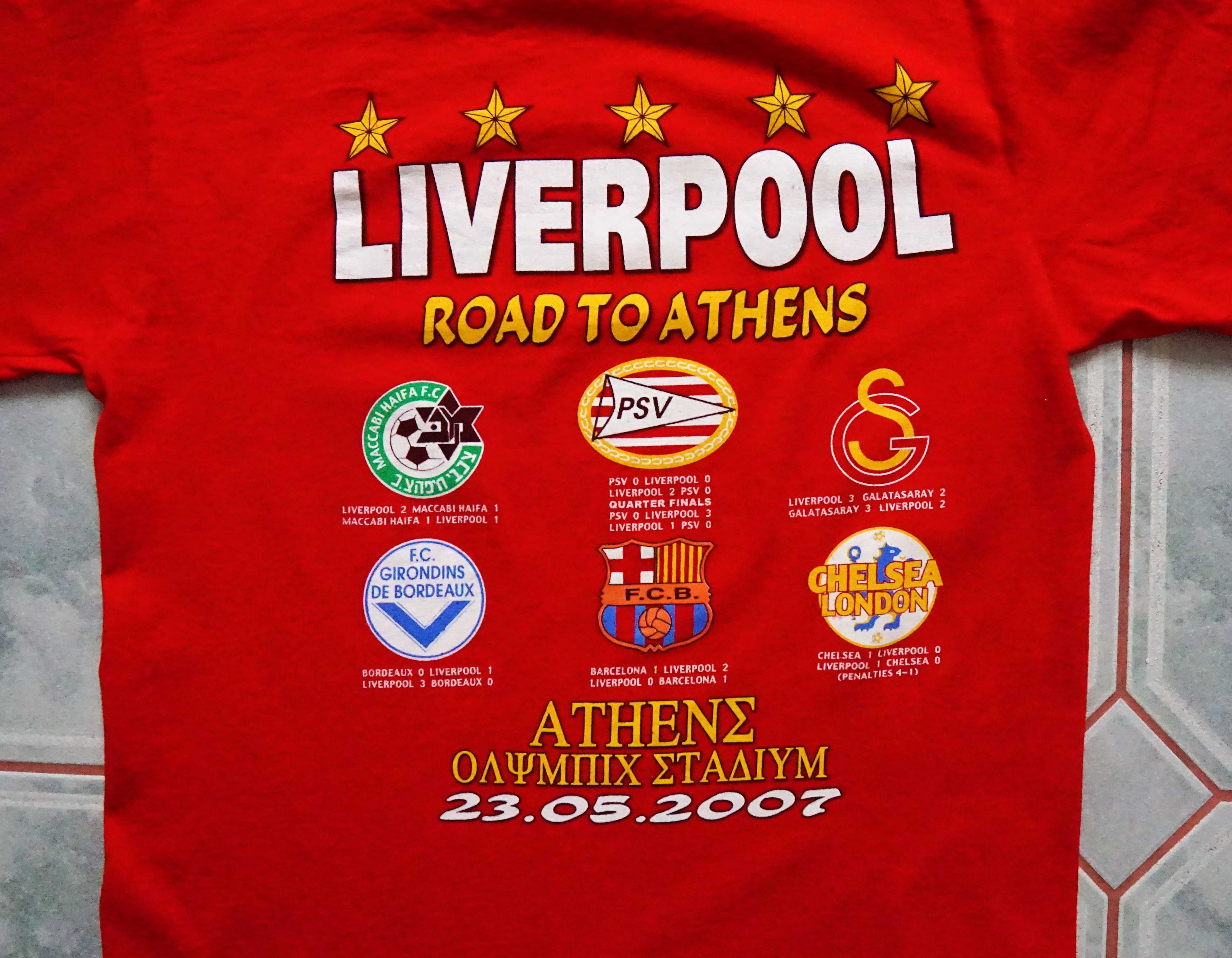 t-shirt Liverpool finał Ligi Mistrzów 2007 Fruit of the Loom