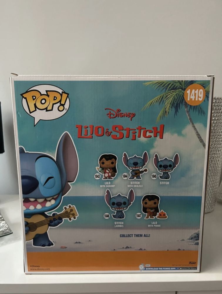 Funko pop Stitch with ukulele Jumbo 1419