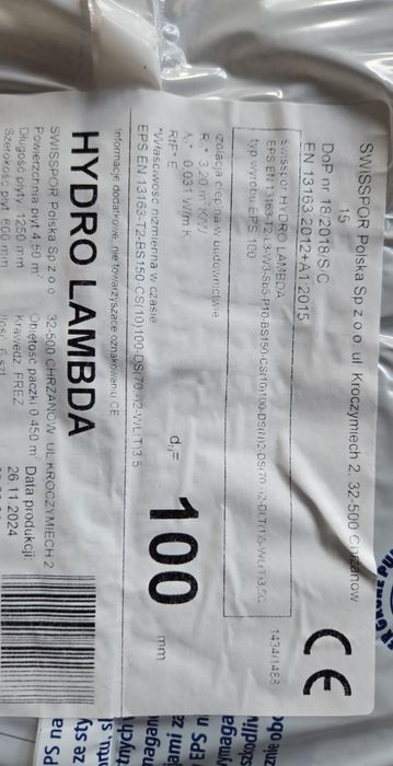 Styropian Hydro 10cm 0.31 Swissport