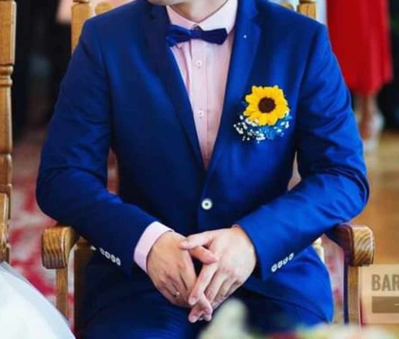 Granatowy garnitur męski Lavard 176/104/92 (L)