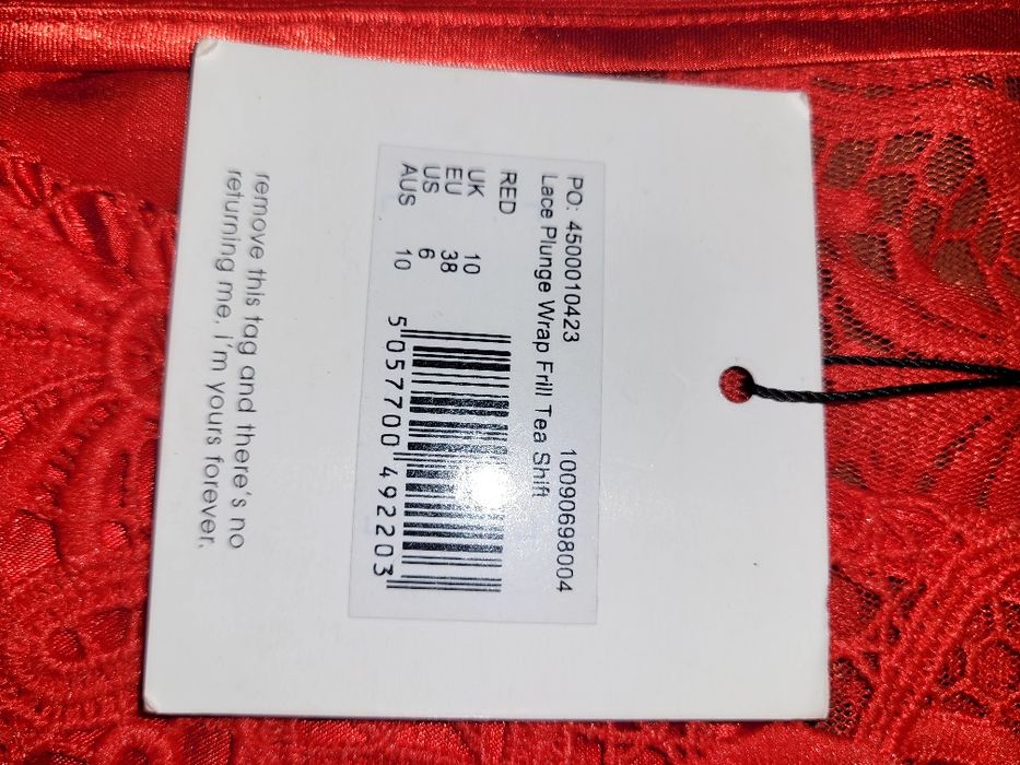 Sukienka czerwona koronkowa