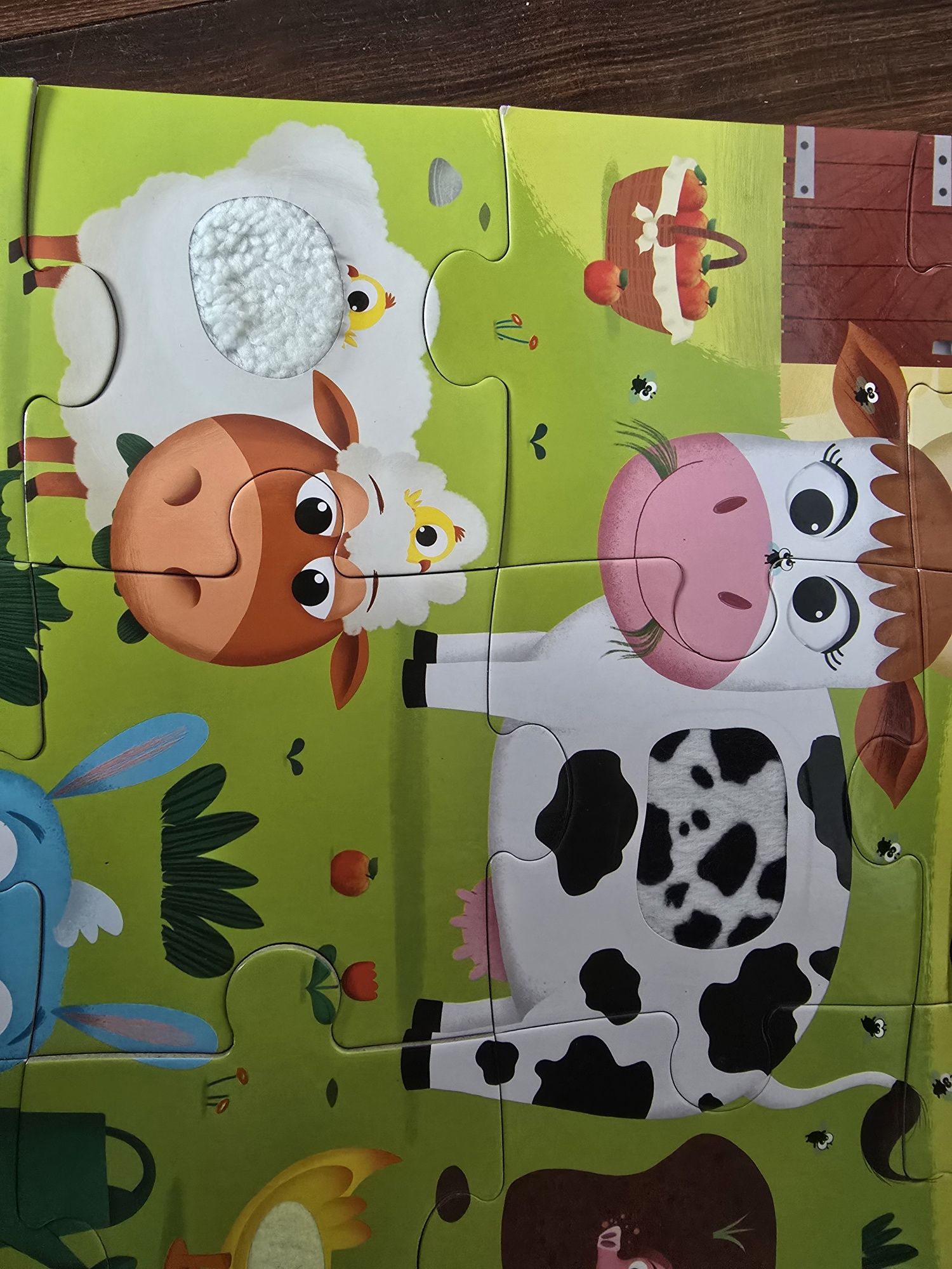 Puzzle sensoryczne, farma, wieś, Janod, 2-4 l.