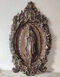 Matka Boża z Guadalupe 3 .Drewniana ikona . rzeżba