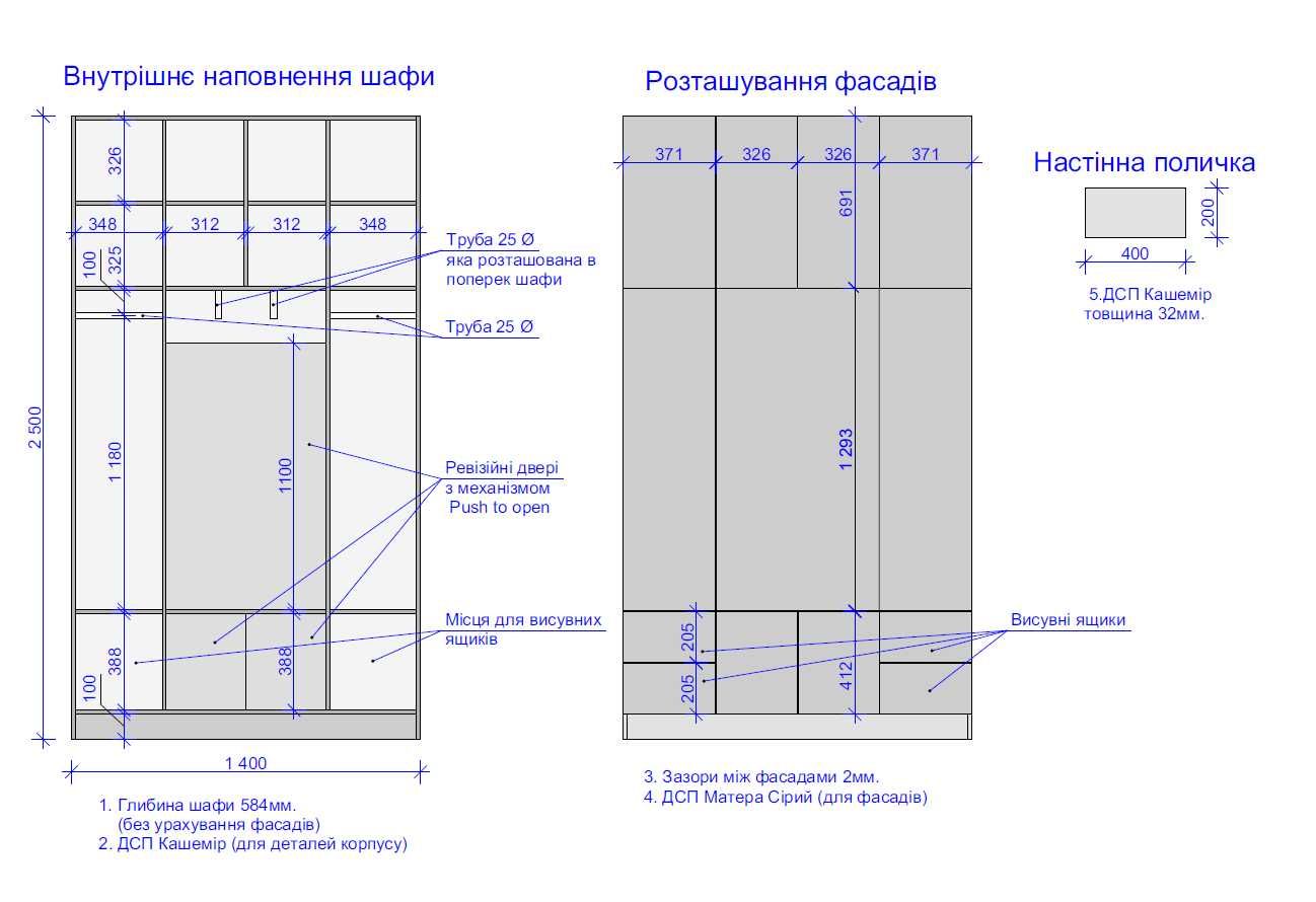 3Д візуалізація/Виготовлення меблів під замовлення