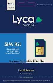 LycaMobile USA (+1) Starter Prepaid SIM Card