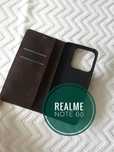 Nowe książkowe etui z imitacji skóry do telefonu Realme Note 60