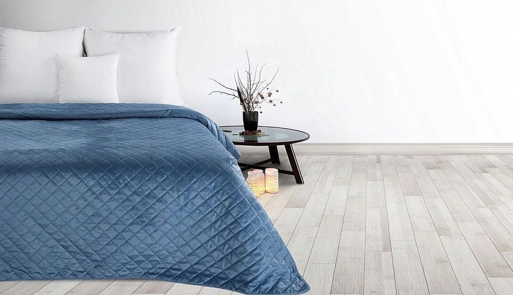 Narzuta fotelówka WELUROWA 70x160 dekoracyjna pikowana velvet Luiz5
