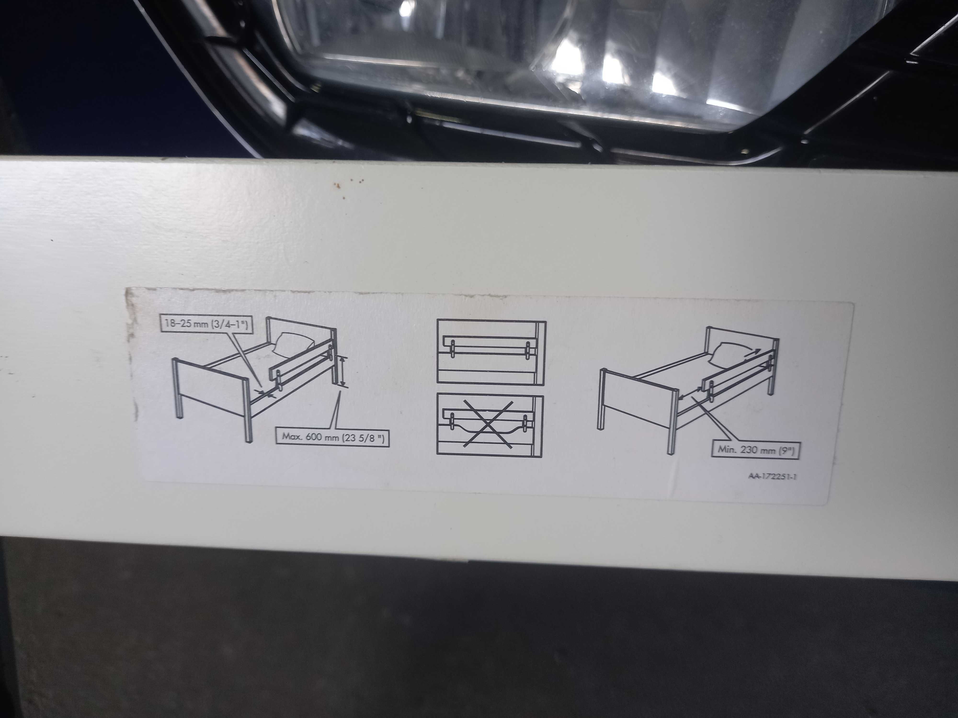 Barra suporte cama criança
