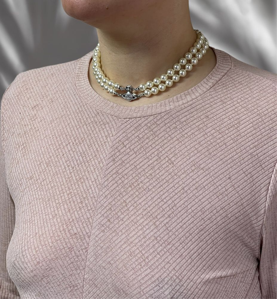 Vivienne Westwood Pearl Choker подвеска из бус чокер намисто буси