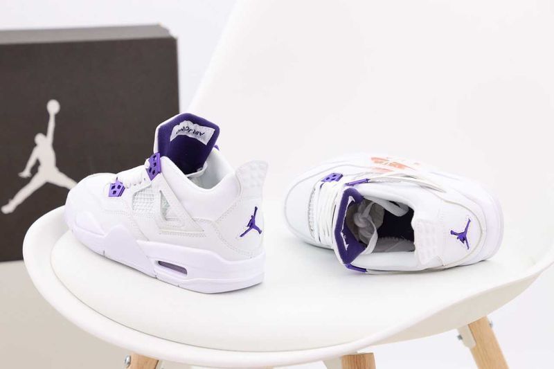 Кроссовки Nike Air Jordan 4 White/Purple | / кросівки