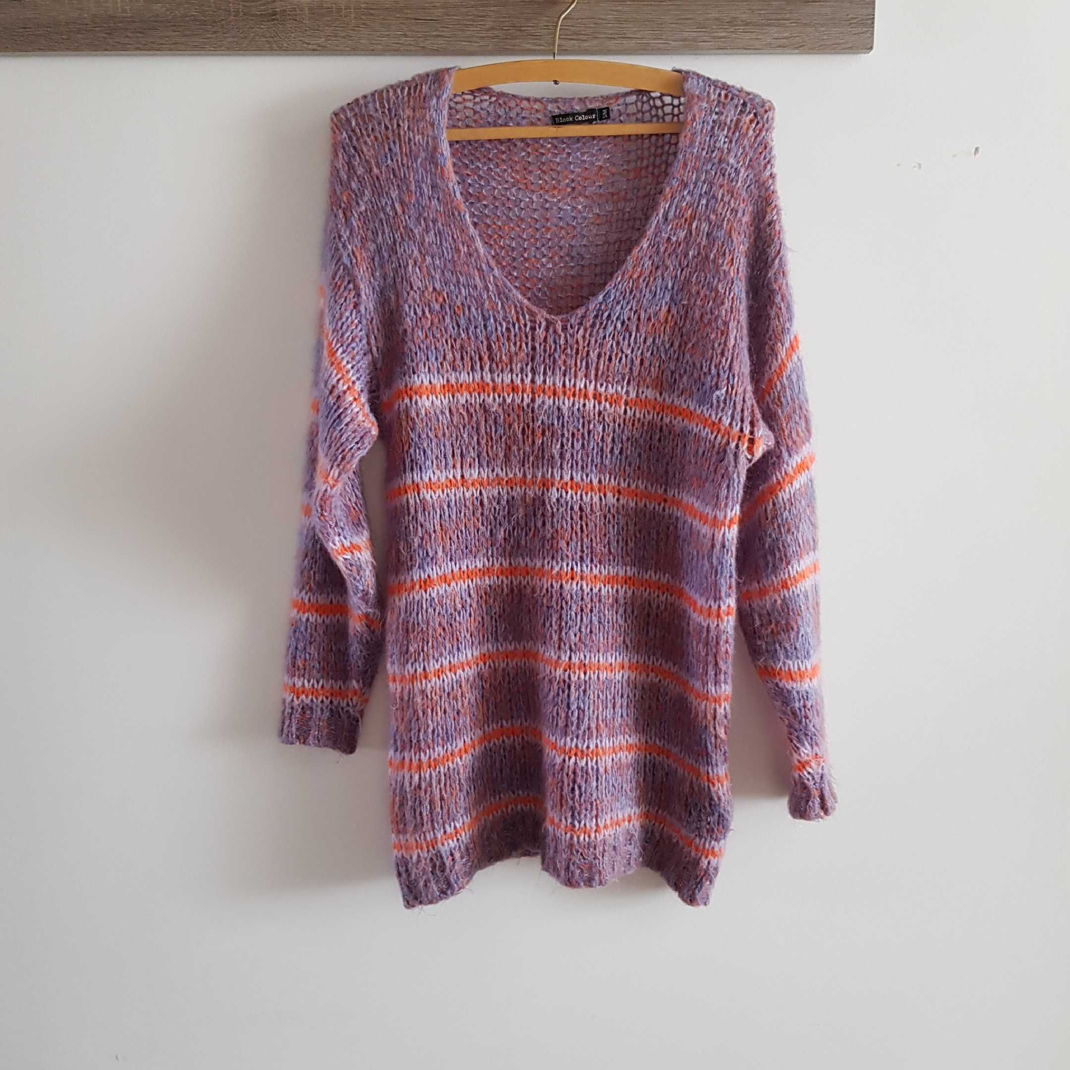 Kolorowy sweter r S/M , 30 procent Moher