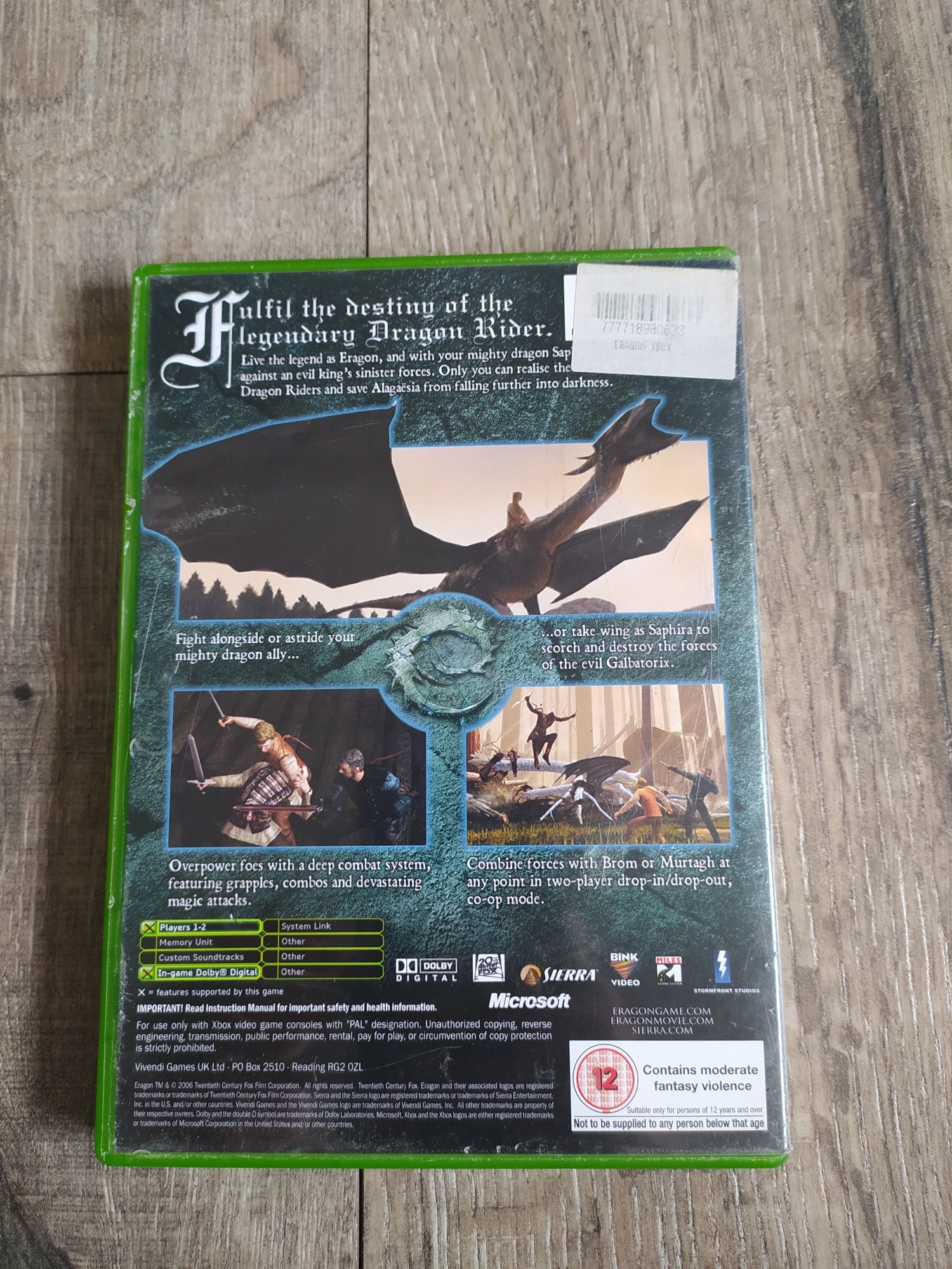 Gra Xbox Classic Eragon Wysyłka w 24h