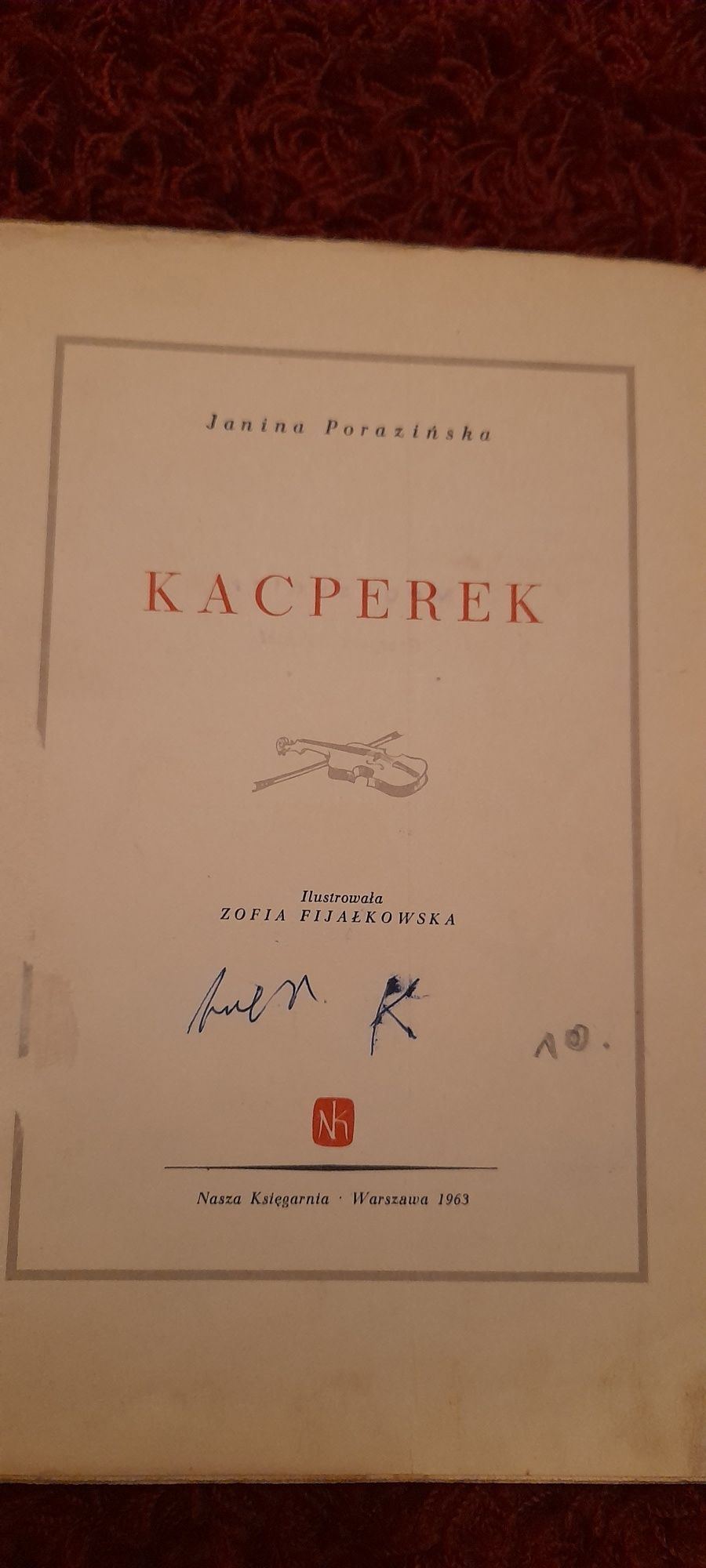 Ksiażka pt Kacperek z roku 1963