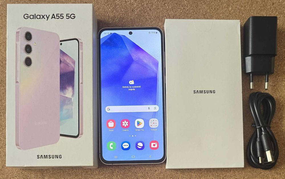 Samsung Galaxy A55 5G SM-A556 B/DSN 8GB/128GB Różowy Jak Nowy Folia Gw