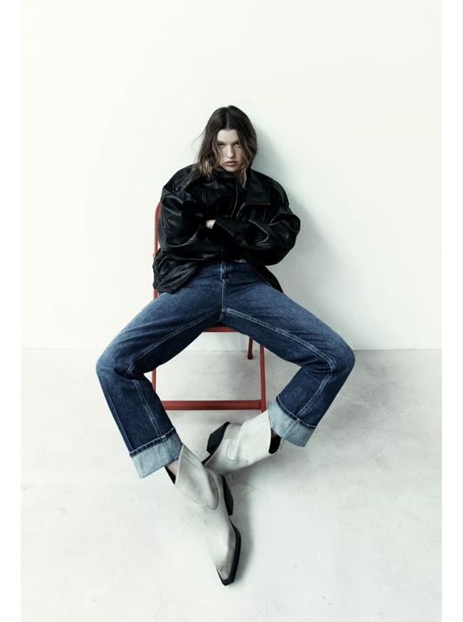 Zara ysl куртка шкіряна